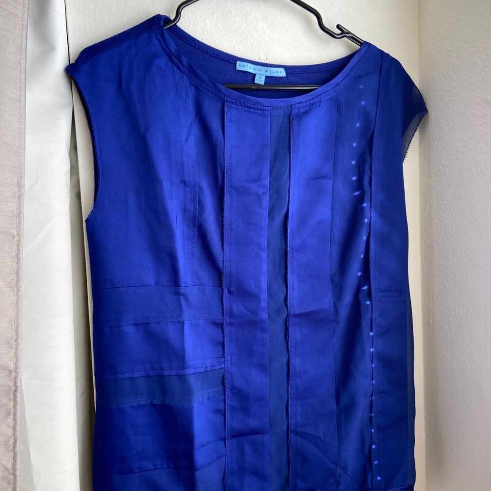 Antonio Melani Royal Blue blouse-sheer